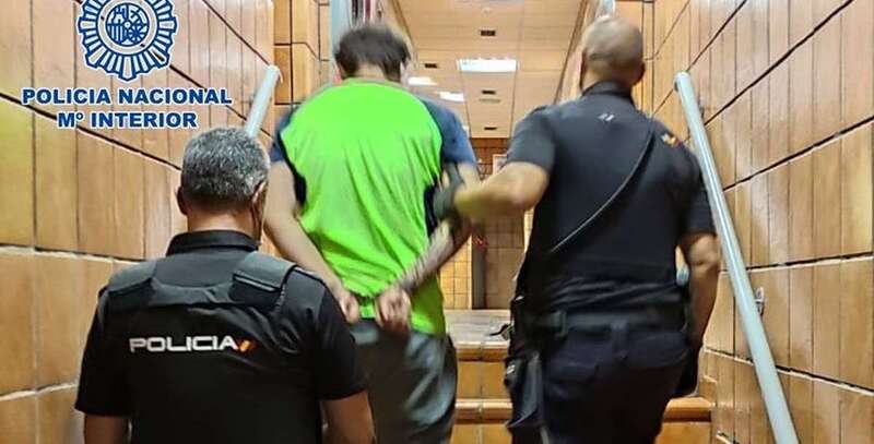 El detenido por la Policía Nacional/TA.